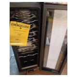 10.7 in. Wine Cooler 12 Bottle Freestanding Wine Refrigerator with Door Lock, Black - Retail: $179