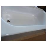 Aloha 60 in. x 30 in. Alcove Soaking Bathtub with Left Drain in White - Retail: $198