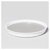15" Lazy Susan Turn Table - Brightroom: Non-Slip Kitchen Organizer, White, Plastic (Set of 4)