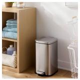 12L Soft Square Stainless Step Trash Can - Brightroom