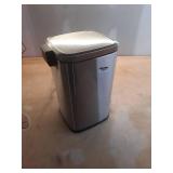 12L Soft Square Stainless Step Trash Can - Brightroom