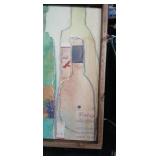 California Wine Bottles Watercolor Art