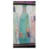 California Wine Bottles Watercolor Art