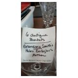 Crystal Champagne Coupe Set - Etched Shell Pattern