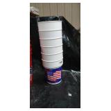 Patriotic American Flag Party Cups Set