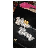 Wine and Beer sign Wall Decor