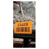 Crystal Glass Stemware Set with Sunburst Pattern