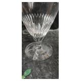 Crystal Glass Stemware Set with Sunburst Pattern