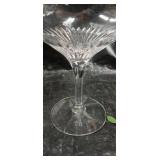 Crystal Glass Stemware Set with Sunburst Pattern