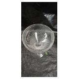 Crystal Glass Stemware Set with Sunburst Pattern