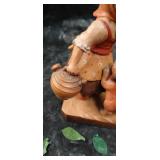 ANRI Style Wood Carved Dancing Girl with Bears Figurine