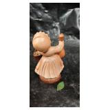 ANRI Style Wood Carved Dancing Girl with Bears Figurine