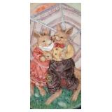 Decorative Cat Family 3D Wall Plate