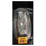 Silver-Plated Serving Platter with Ornate Border