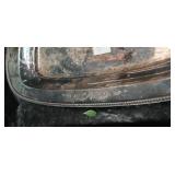 Silver-Plated Serving Platter with Ornate Border
