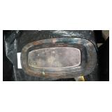 Silver-Plated Serving Platter with Ornate Border