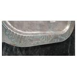 Silver-Plated Serving Platter with Ornate Border