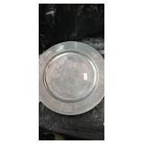 Pewter Charger Plates Set- Silver- Plated