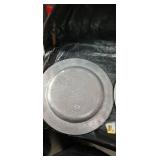 Pewter Charger Plates Set- Silver- Plated