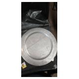 Pewter Charger Plates Set- Silver- Plated