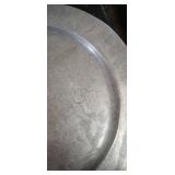 Pewter Charger Plates Set- Silver- Plated