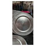 Set of 8 Wilton Columbia Round Silver Plate Chargers