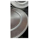 Set of 8 Wilton Columbia Round Silver Plate Chargers