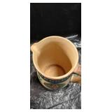 Hand-Painted Ceramic Pitcher and Cups Set