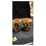 Hand-Painted Ceramic Pitcher and Cups Set