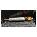 White Marble Rolling Pin with Wooden Handles