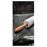 White Marble Rolling Pin with Wooden Handles