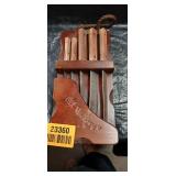 Decorative Wooden Boot Hanging Knife Set