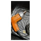 Orange Corded Power Drill with Chuck Key