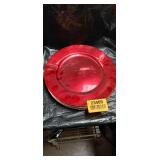 Red and Gold Decorative Charger Plate Collection