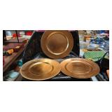 Red and Gold Decorative Charger Plate Collection