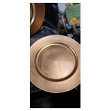 Red and Gold Decorative Charger Plate Collection