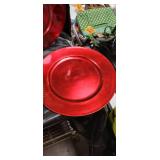 Red and Gold Decorative Charger Plate Collection