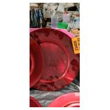 Red and Gold Decorative Charger Plate Collection
