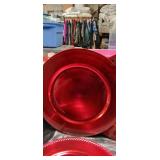 Red and Gold Decorative Charger Plate Collection