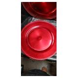 Red and Gold Decorative Charger Plate Collection
