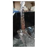 Crystal Flower Basket with Twisted Handle