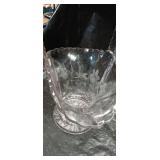 Crystal Flower Basket with Twisted Handle