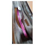 Kate Spade Brown Leather Satchel with Pink Spade Logo