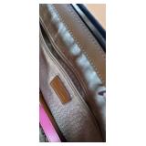 Kate Spade Brown Leather Satchel with Pink Spade Logo