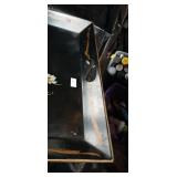 Hand Painted Floral Metal Serving Tray