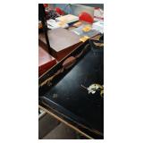 Hand Painted Floral Metal Serving Tray