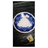 Blue and White Transferware Tea Set with Decorative Eggs