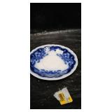 Blue and White Transferware Tea Set with Decorative Eggs