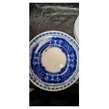 Blue and White Transferware Tea Set with Decorative Eggs