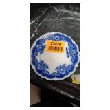 Flow Blue Porcelain Oval Platter